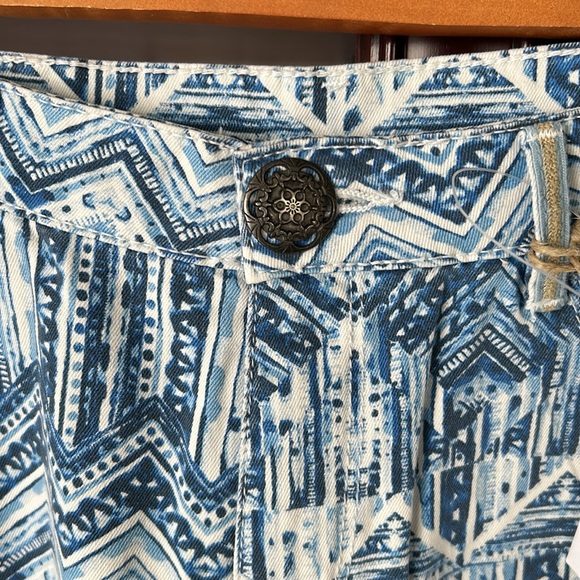 DESIGUAL blue and white printed jeans size EU36/US4 - Picture 8 of 11